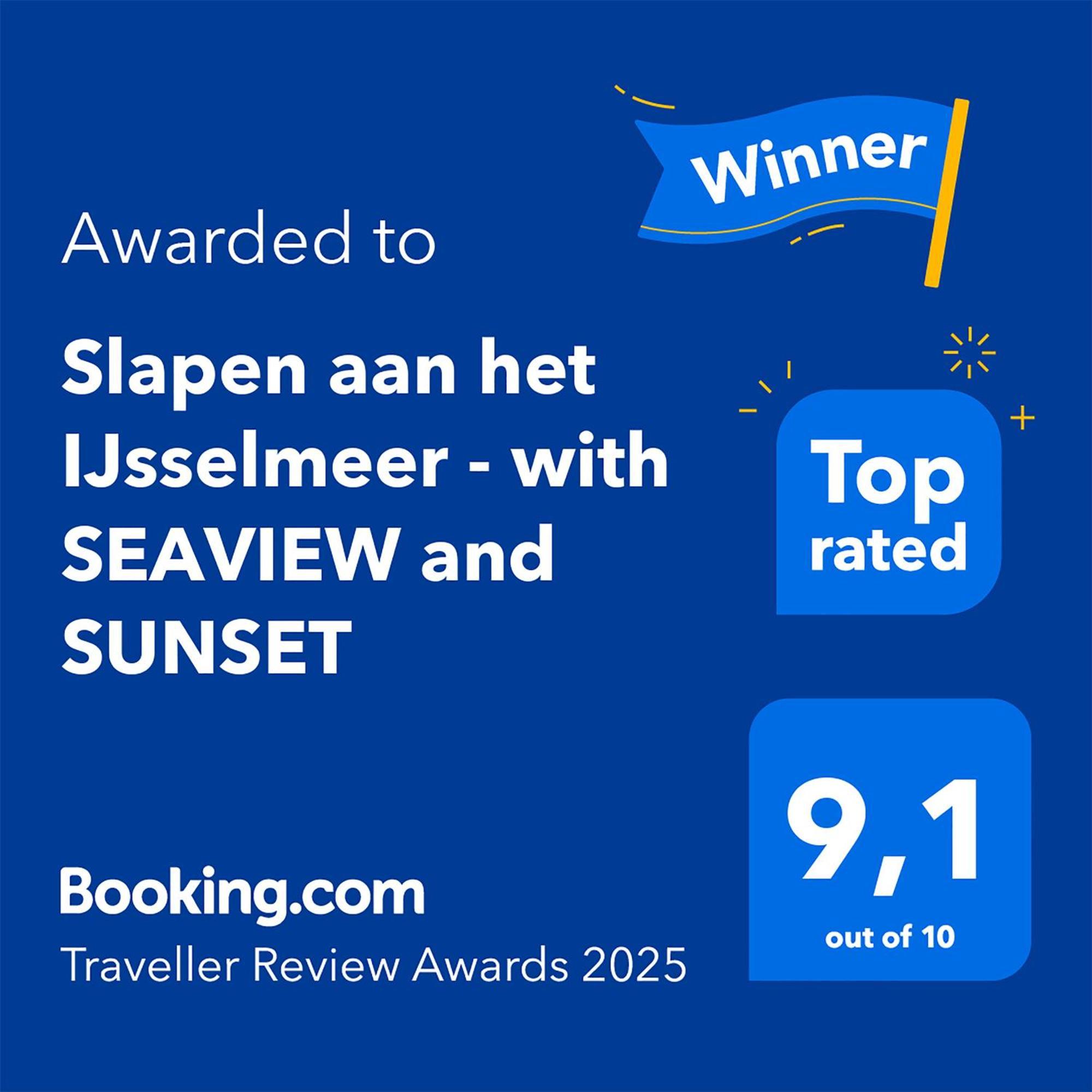 Slapen Aan Het Ijsselmeer - With Seaview And Sunset Stavoren Exterior foto